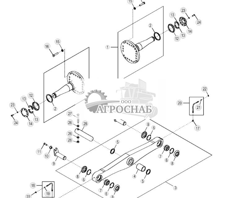 Поворотные шкворни, поперечина и детали (LT) (механизм механического наклона под углом) (XXXXXX - 195546) - ST22068 23.jpg